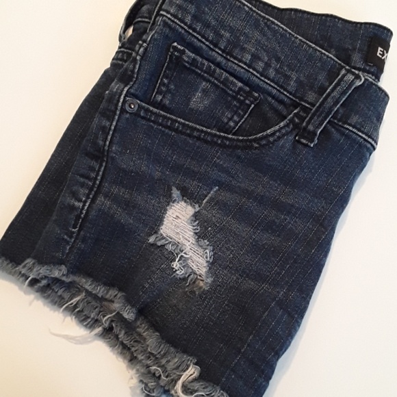 Express Jean distressed ripped shorts - Picture 4 of 6